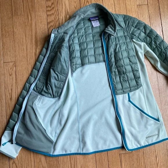 Patagonia Light Sage and Pale Mint Hybrid Ski Jacket - Picture 3 of 5